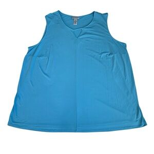 Catherines Blue Teal Sleeveless Top SZ 2X 22/24W
